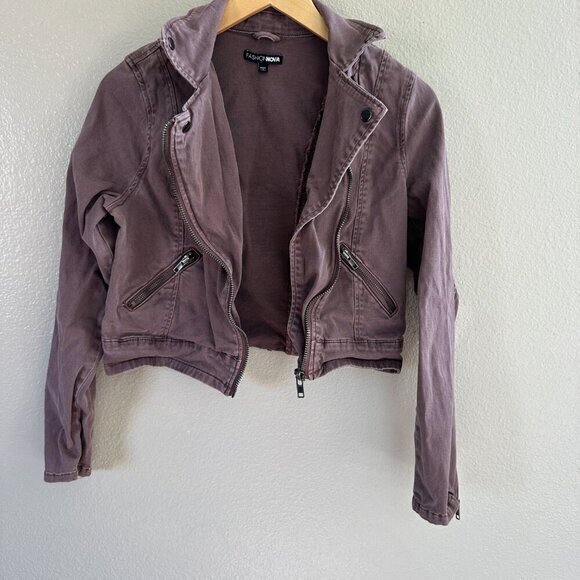 Fashion Nova Brown zip up jacket - Picture 5 of 8